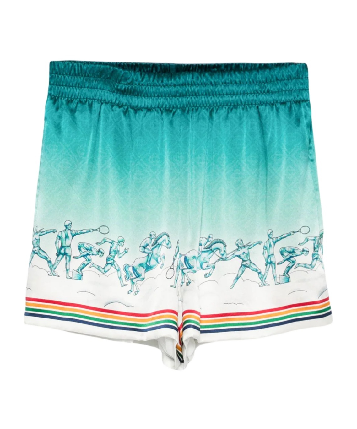 Casablanca La Deesse Du Stade Shorts In Green