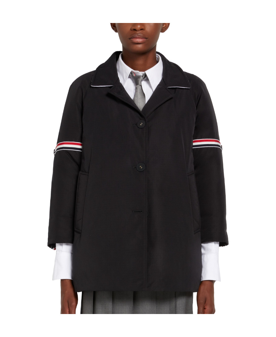 THOM BROWNE STRIPED DOWN JACKET 