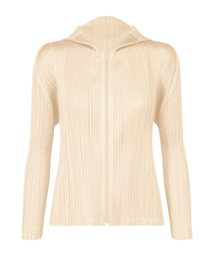 Issey Miyake Zip-up Jacket In Nude