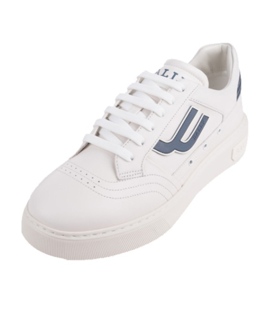 Bally Logo-patch Leather Sneakers In White