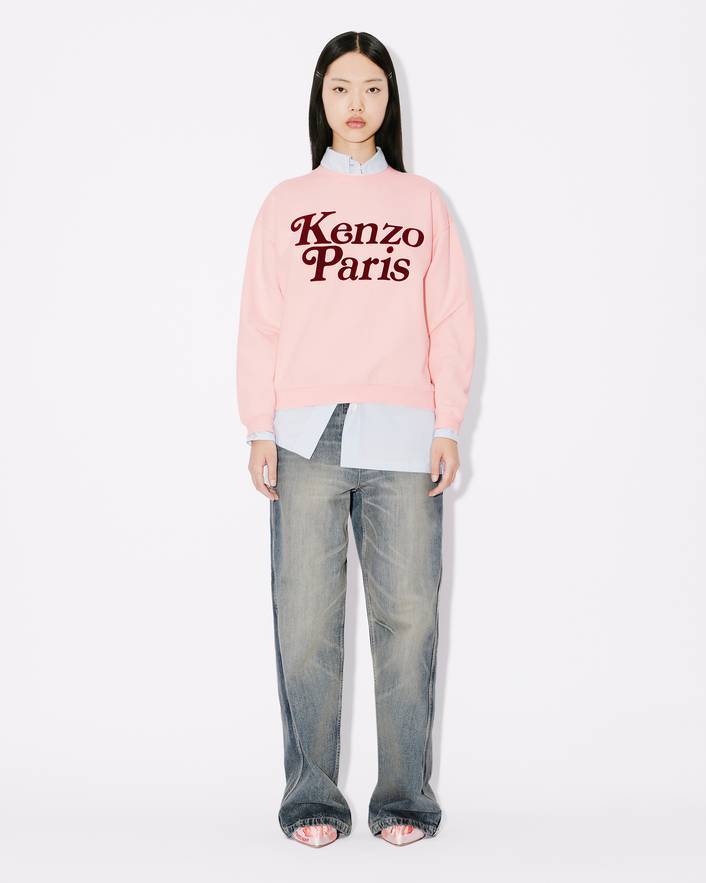 Kenzo Crewneck Sleeved Sweatshirt In Pink