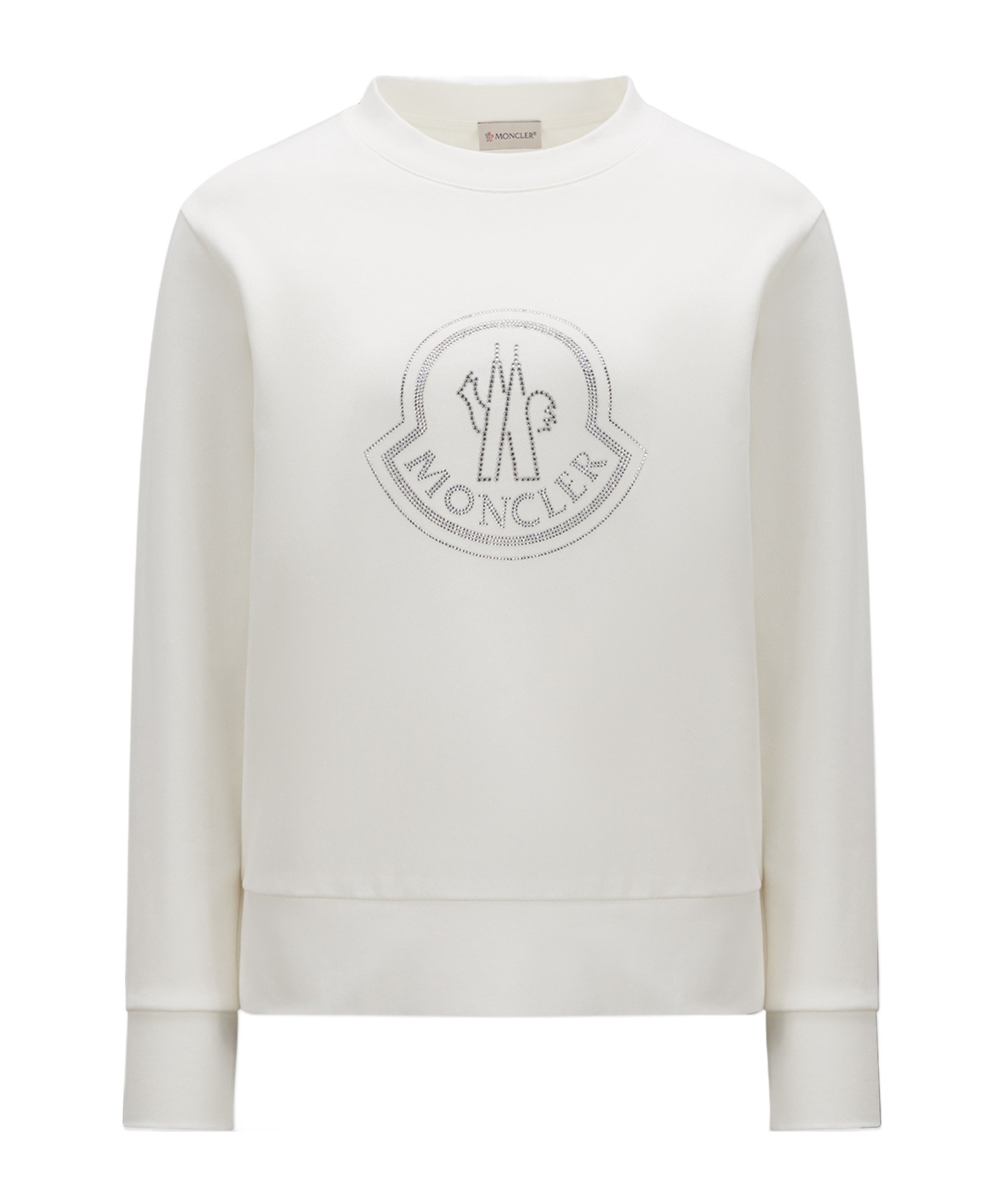Moncler Logo Cotton-blend Jersey Sweatshirt In White
