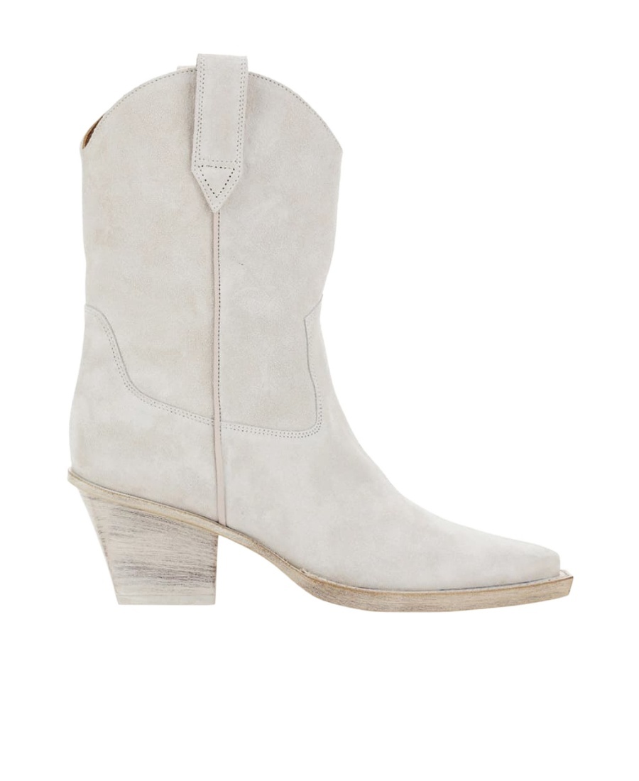 Paris Texas Western-style Mid-calf Boots In White