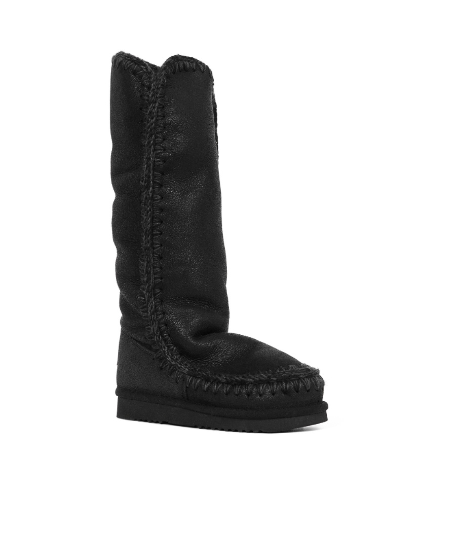 Mou Lined Interior Boots In Black
