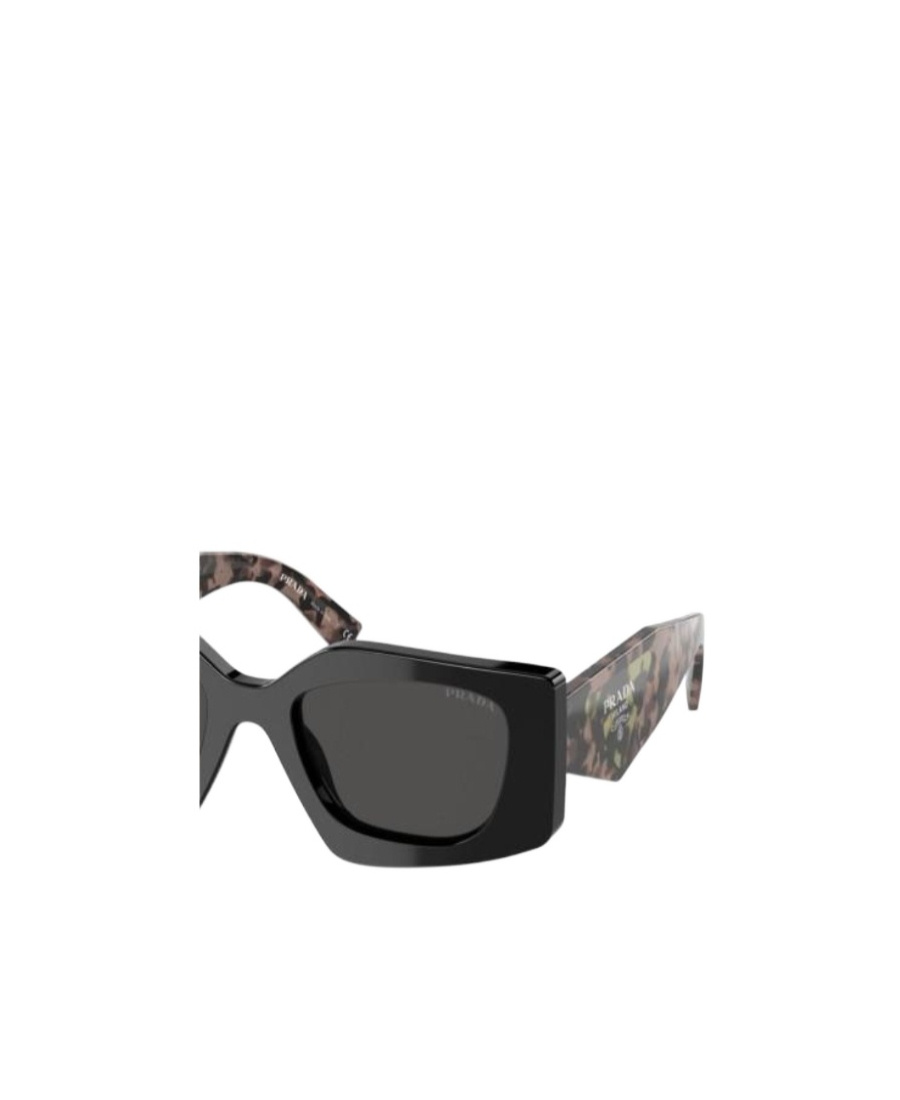 Shop Prada Leopard Print Tinted Sunglasses In Black