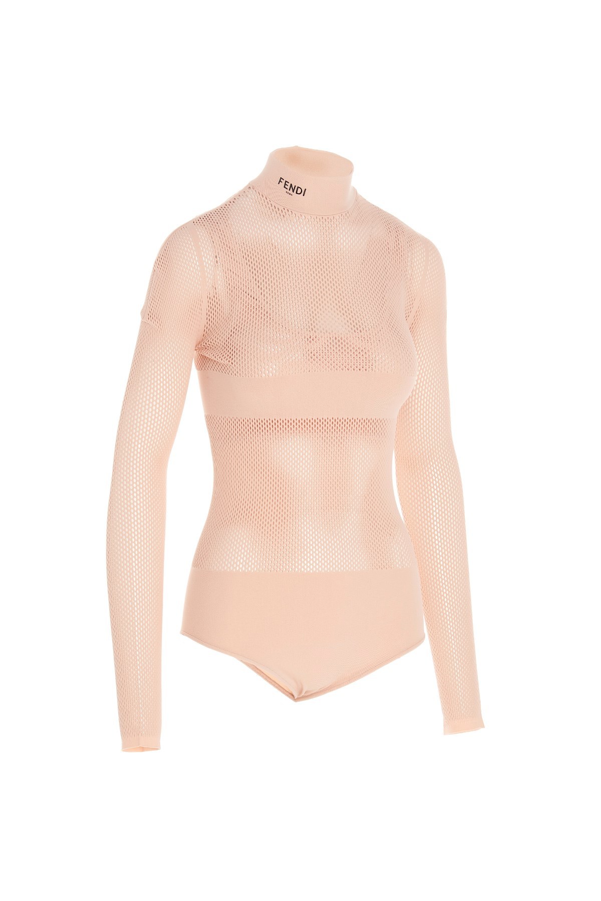 FENDI LAYERED-EFFECT MESH BODYSUIT 