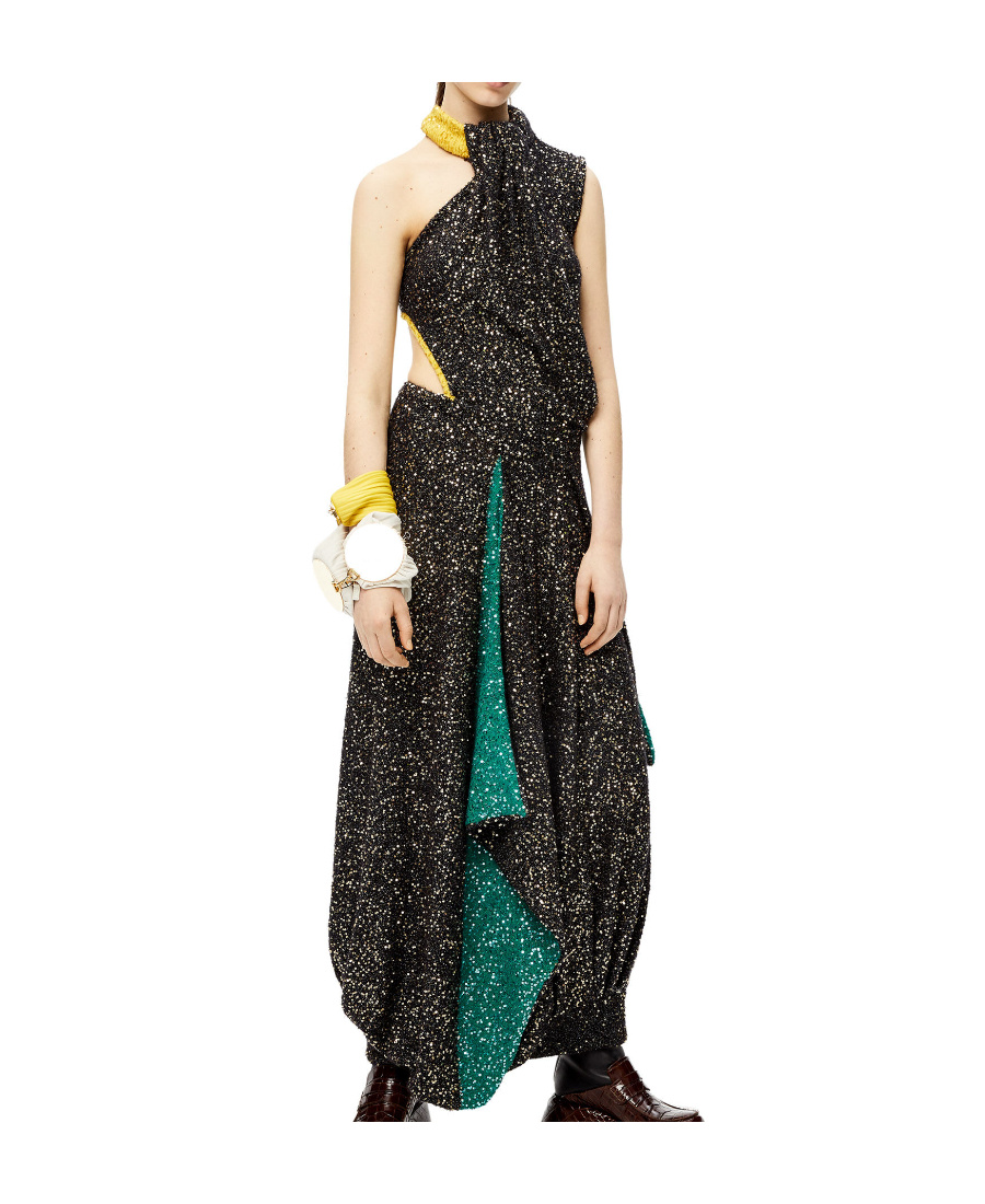 Loewe Black Sequined Knitted Dress