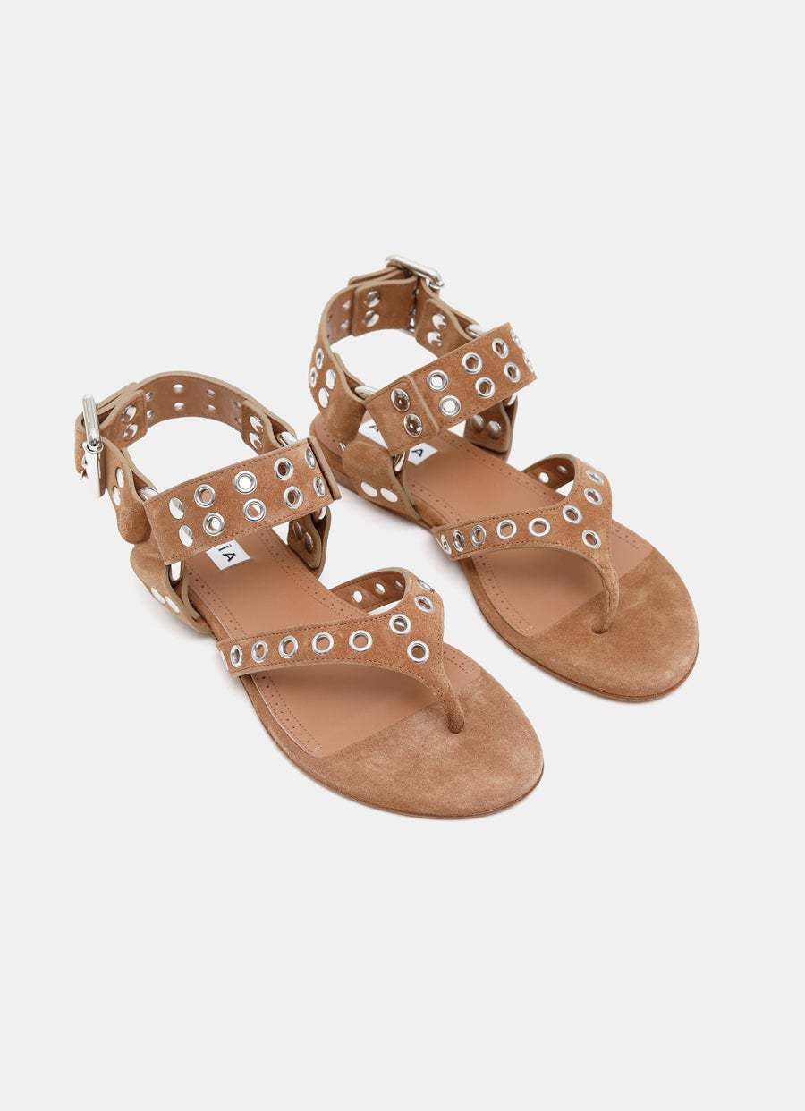Alaïa Flip Flops In Brown