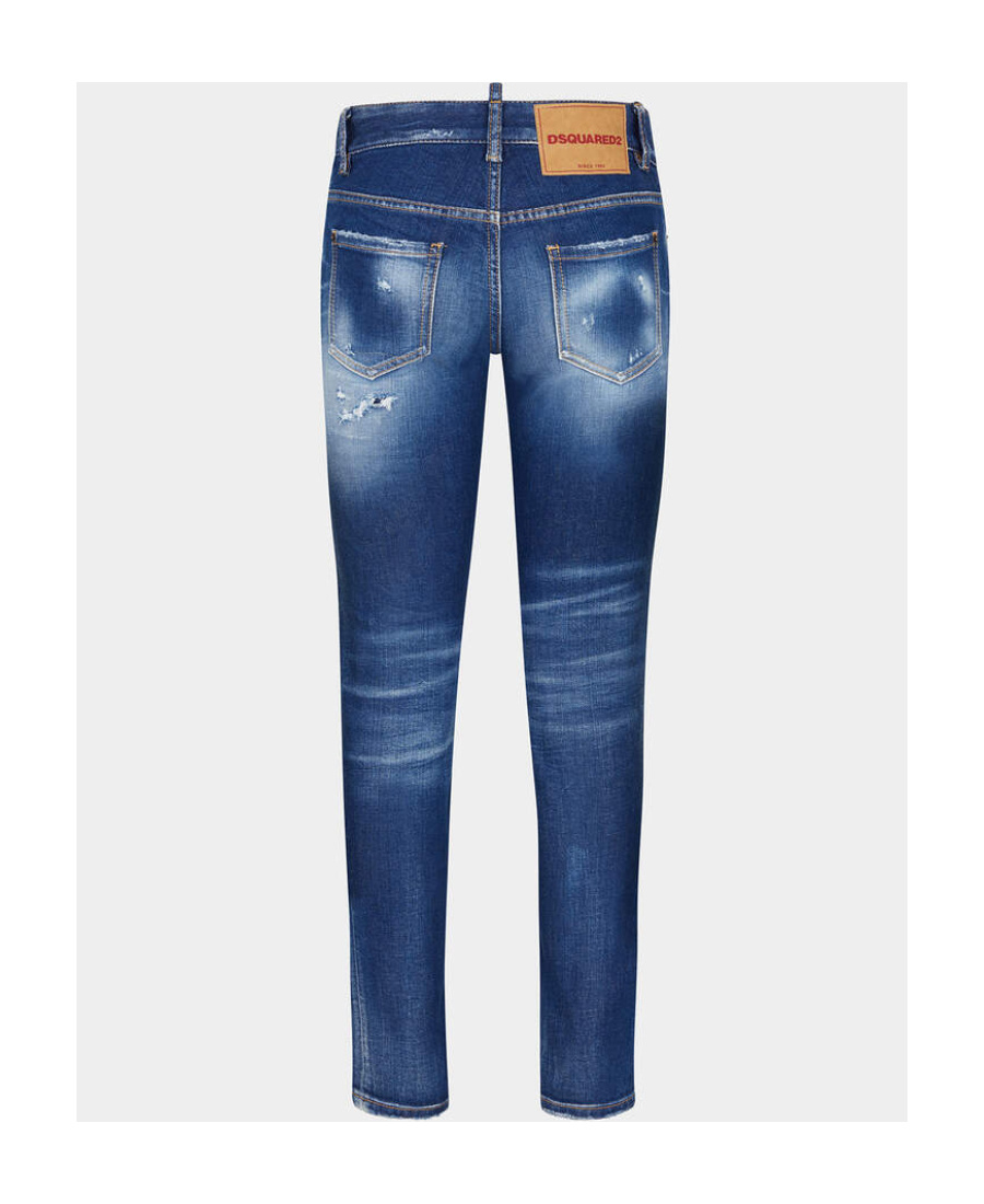 Dsquared2 Ripped Slim-leg Jeans In Blue