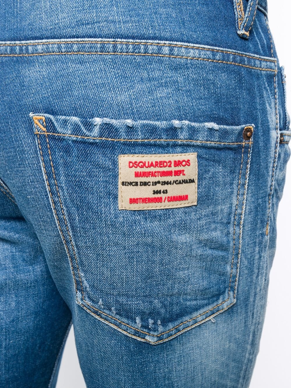 Dsquared2 Distressed Skater Jeans In Blue