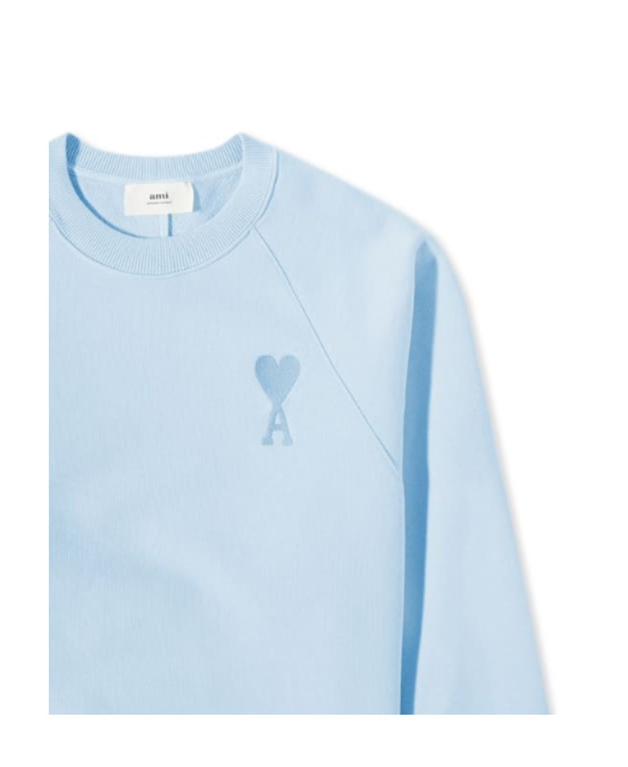 Ami Alexandre Mattiussi Blue Ami De Cœur Sweatshirt In Blue