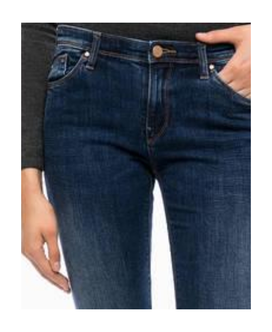Shop Armani Jeans Logo Details Jeans In Blue