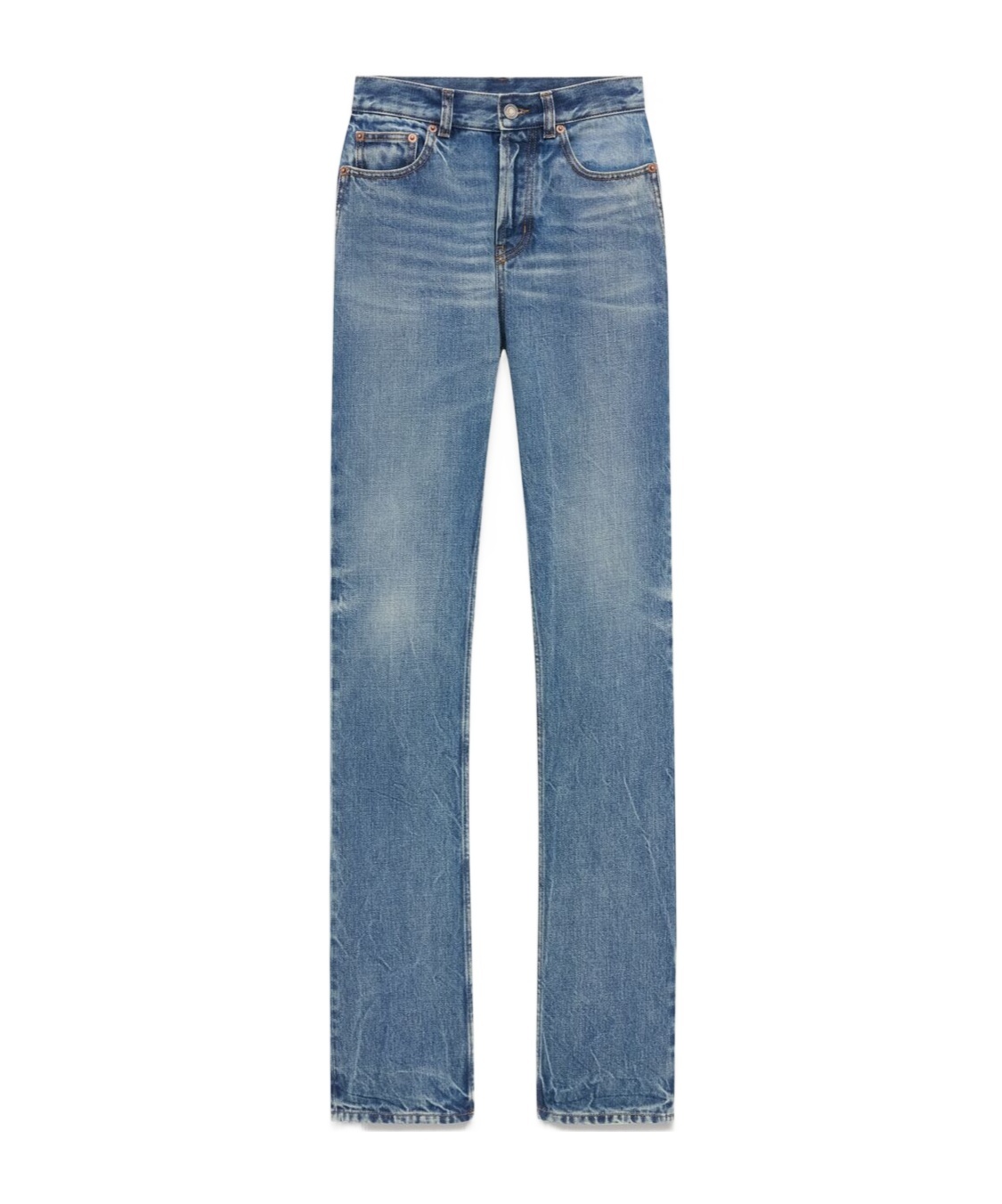 SAINT LAURENT 90'S SLIM JEANS IN 50'S BLUE DENIM