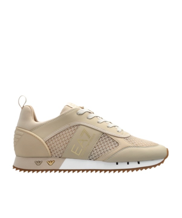Ea7 Lace Up Sneakers In Brown