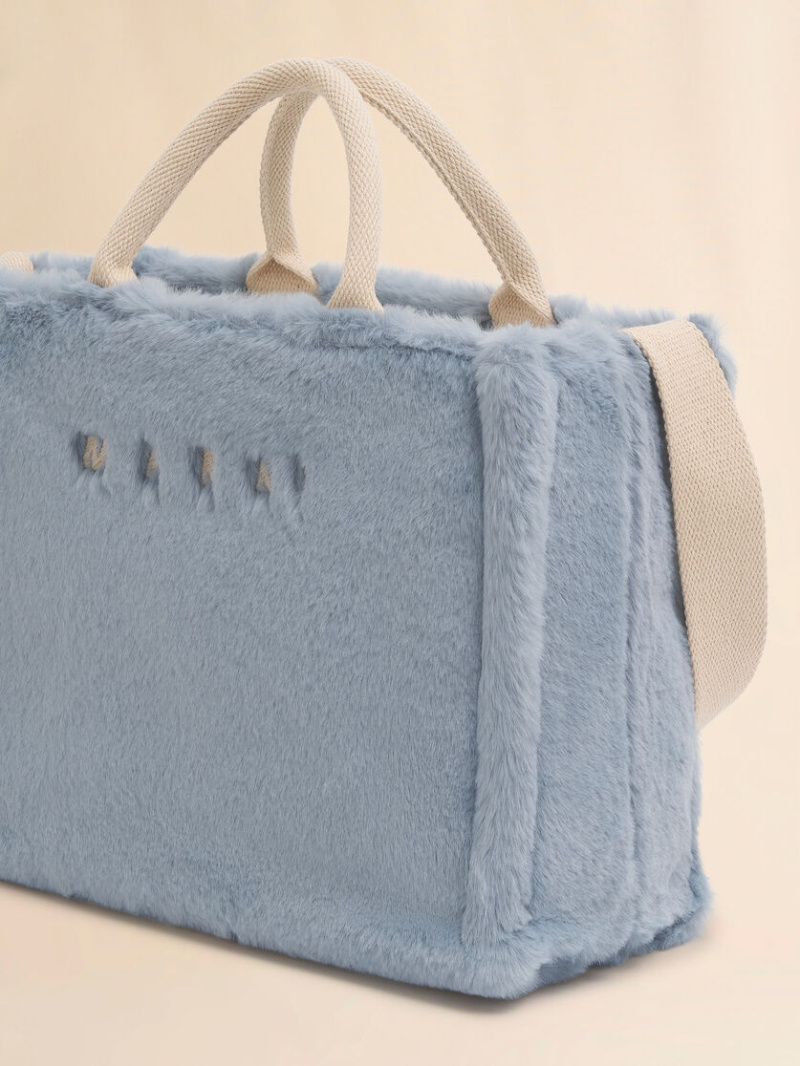Marni Women Small Basket Tote Bag In Blue