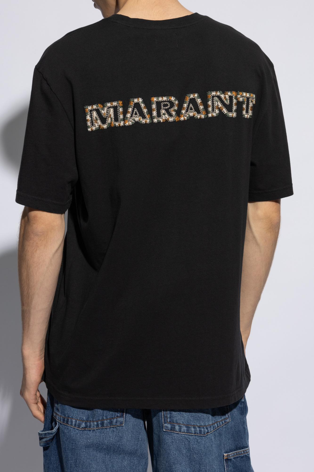 Isabel Marant Logo-print Cotton T-shirt In Black