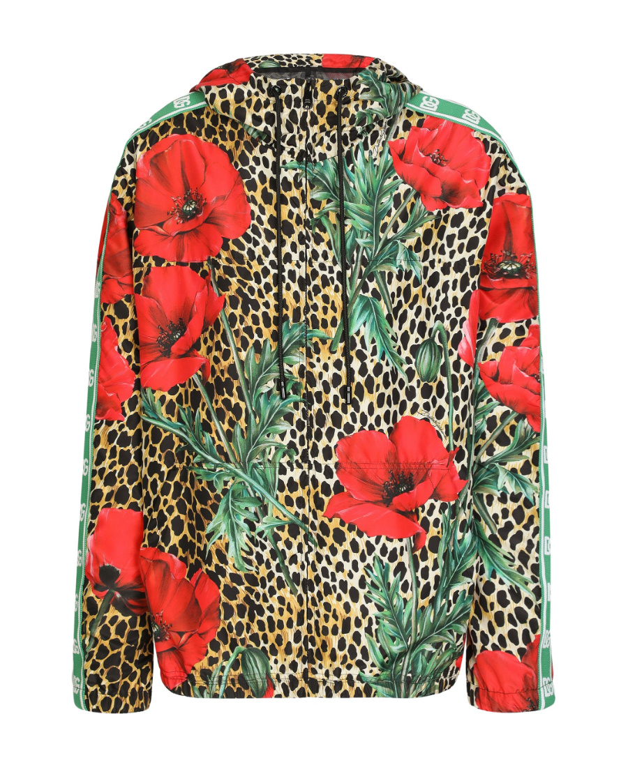 Dolce & Gabbana Floral-print Hooded Jacket In Multicolor