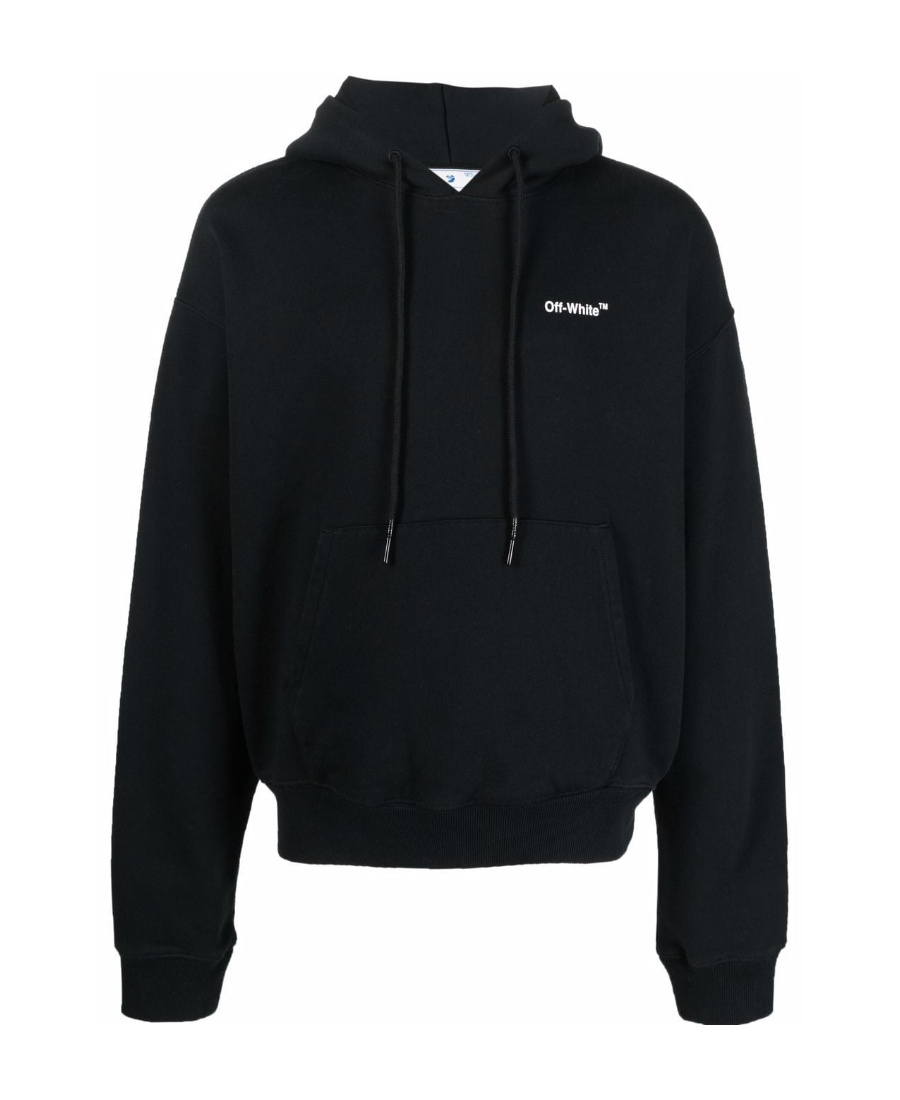 Off-white Blackwhite Windy Arrow Skate Hoodie In Black