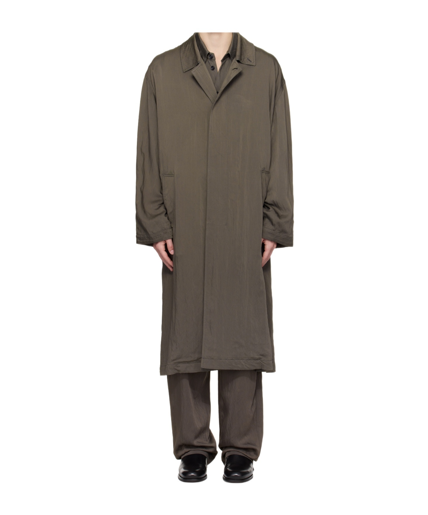 Lemaire Ultra Light Coat In Black