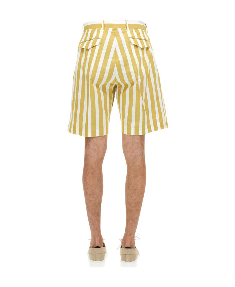 Shop Paul Smith Striped Shorts In Yellow