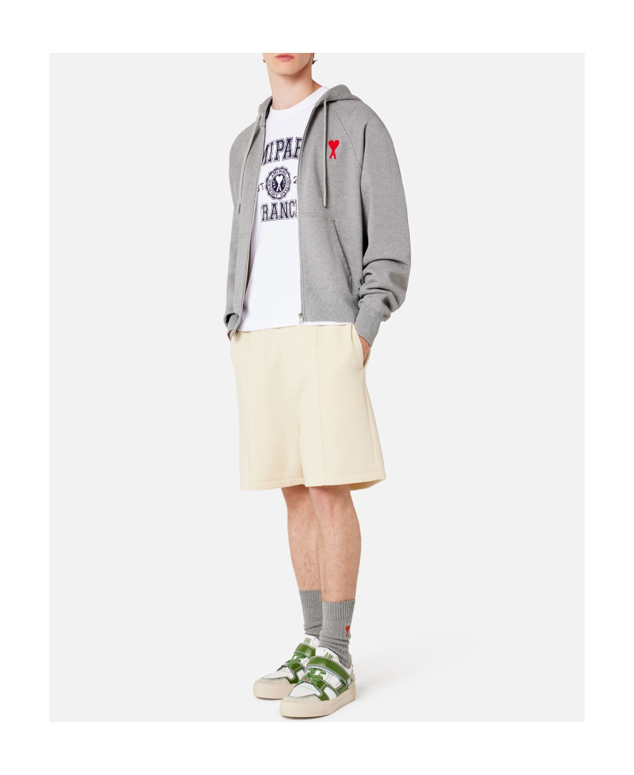 Ami Alexandre Mattiussi Pintuck Drawstring Shorts In White