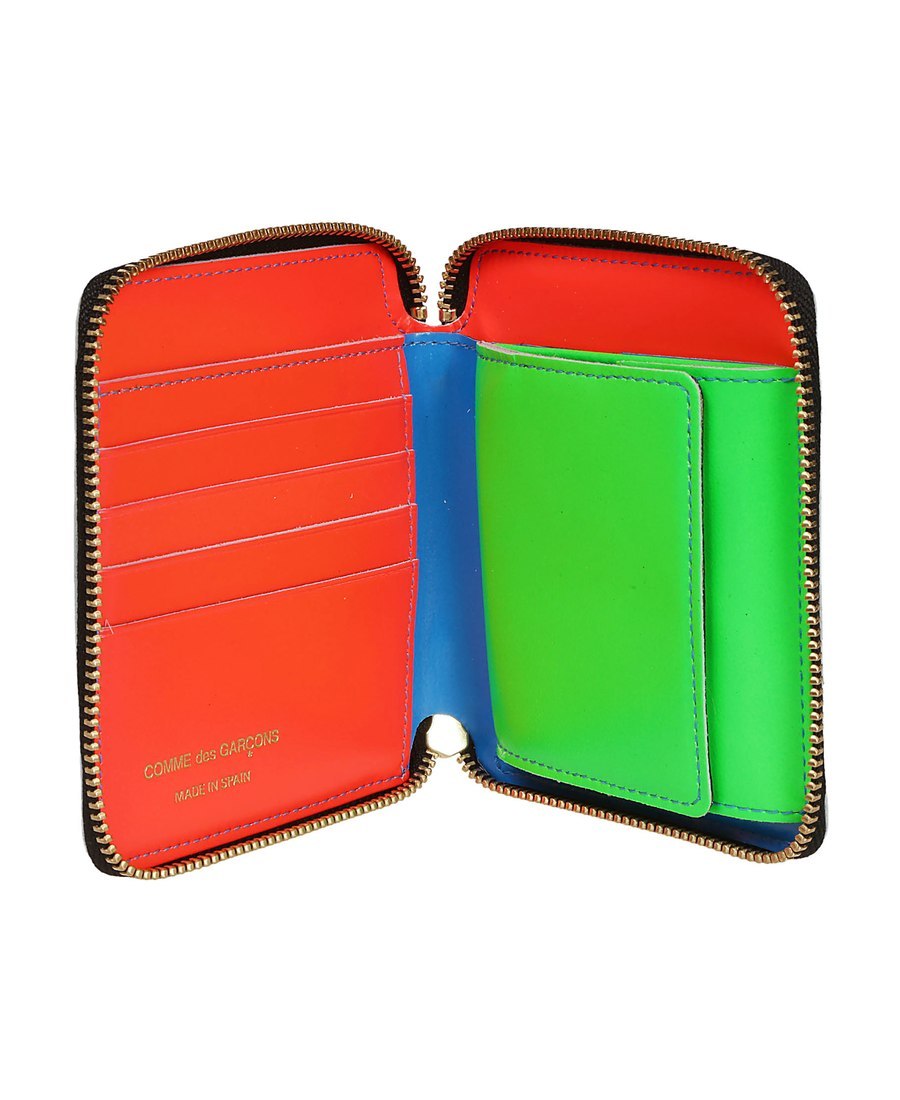 COMME DES GARÇONS COMME DES GARÇONS WALLET COLOUR-BLOCK ZIPPED WALLET