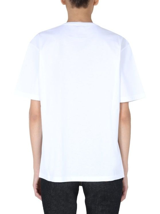 Alexander Mcqueen T-shirt With Round Neck And Short Sleeves In White
