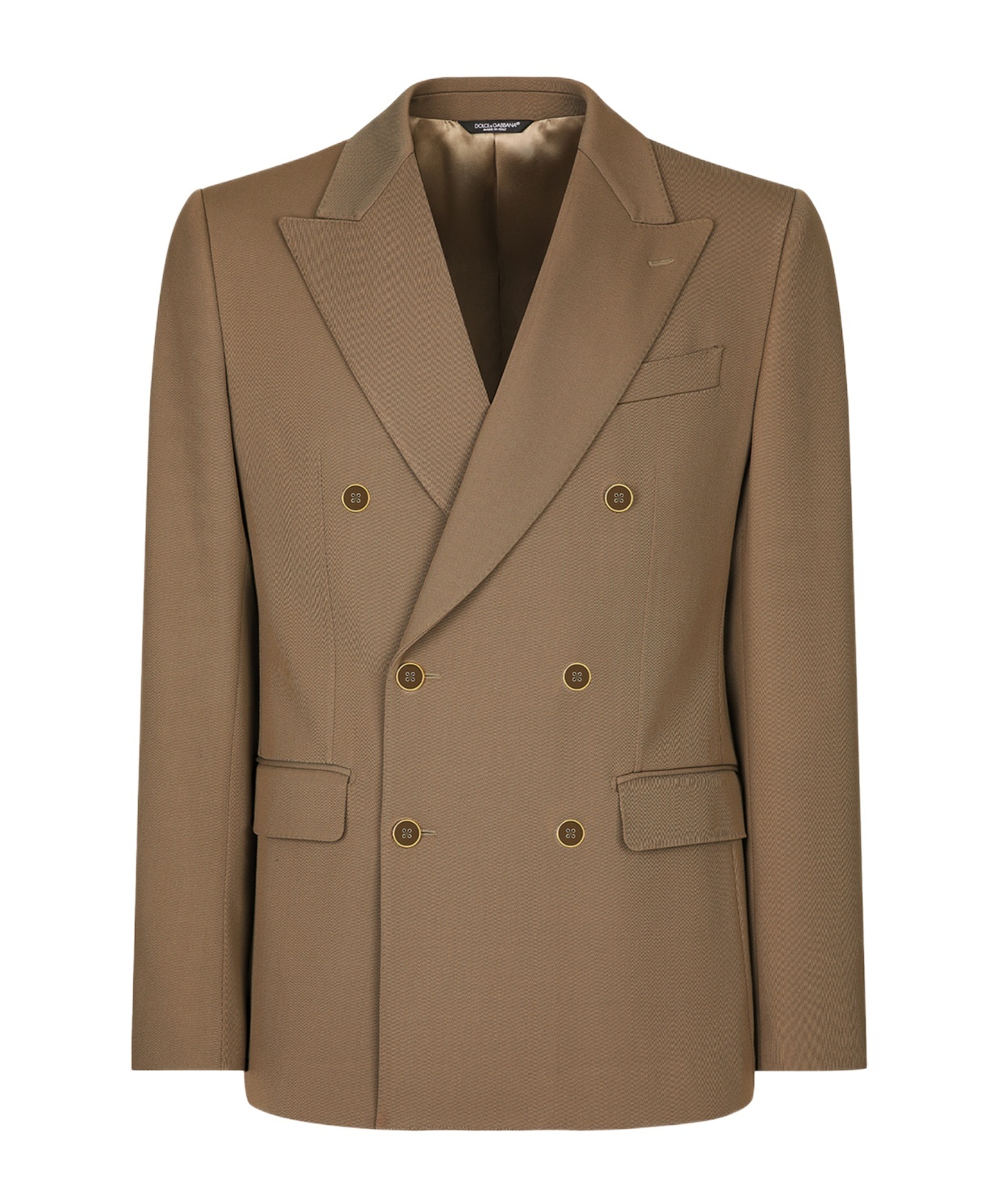 Dolce & Gabbana Technical Gabardine Jacket In Brown