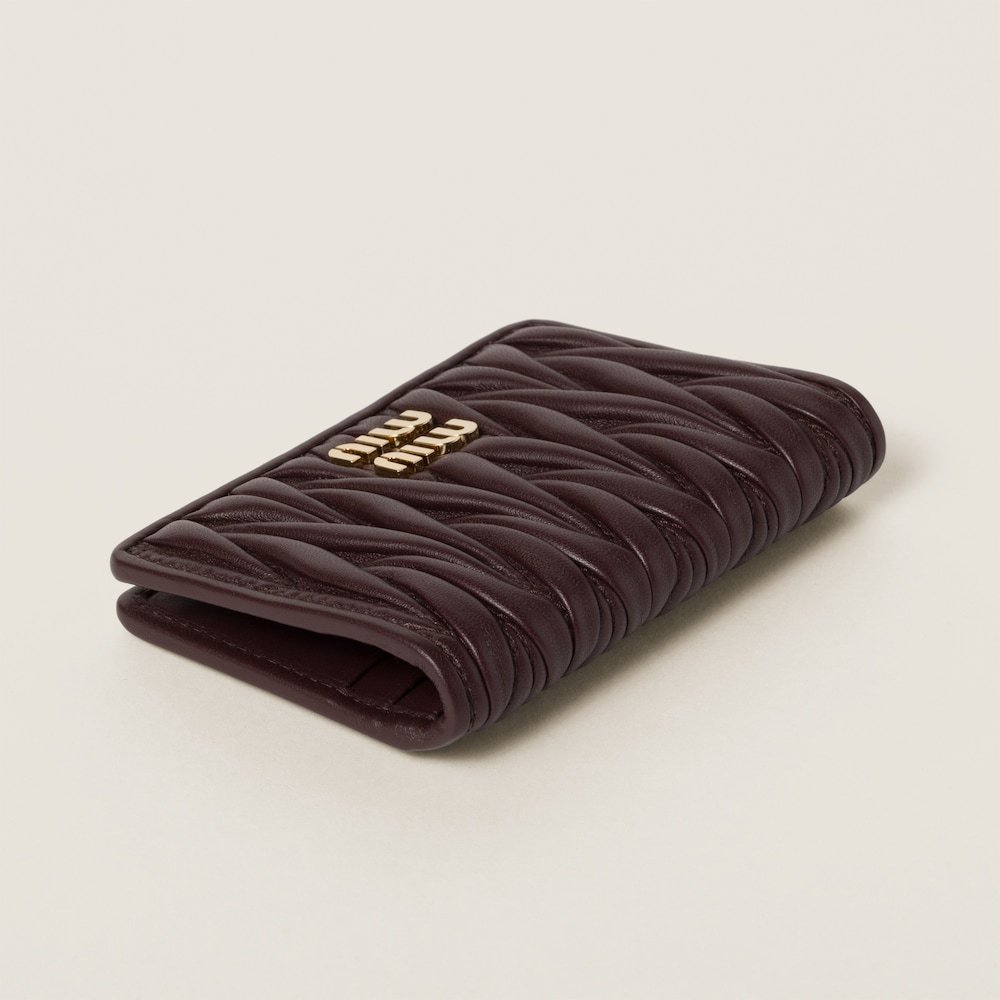 Miu Miu Textured Quilted Lamb Leather Wallet