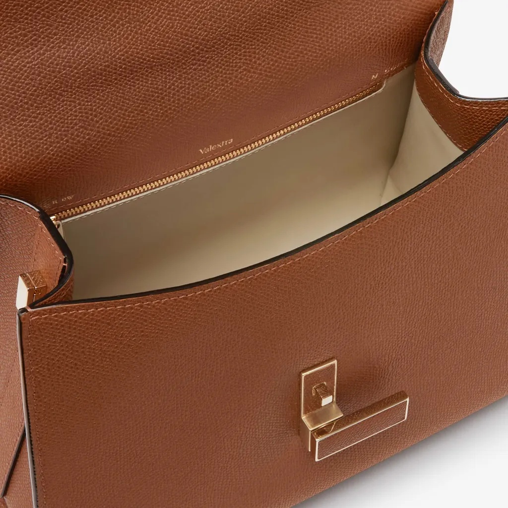 Valextra Medium Iside Flip Shoulder Bag In Brown