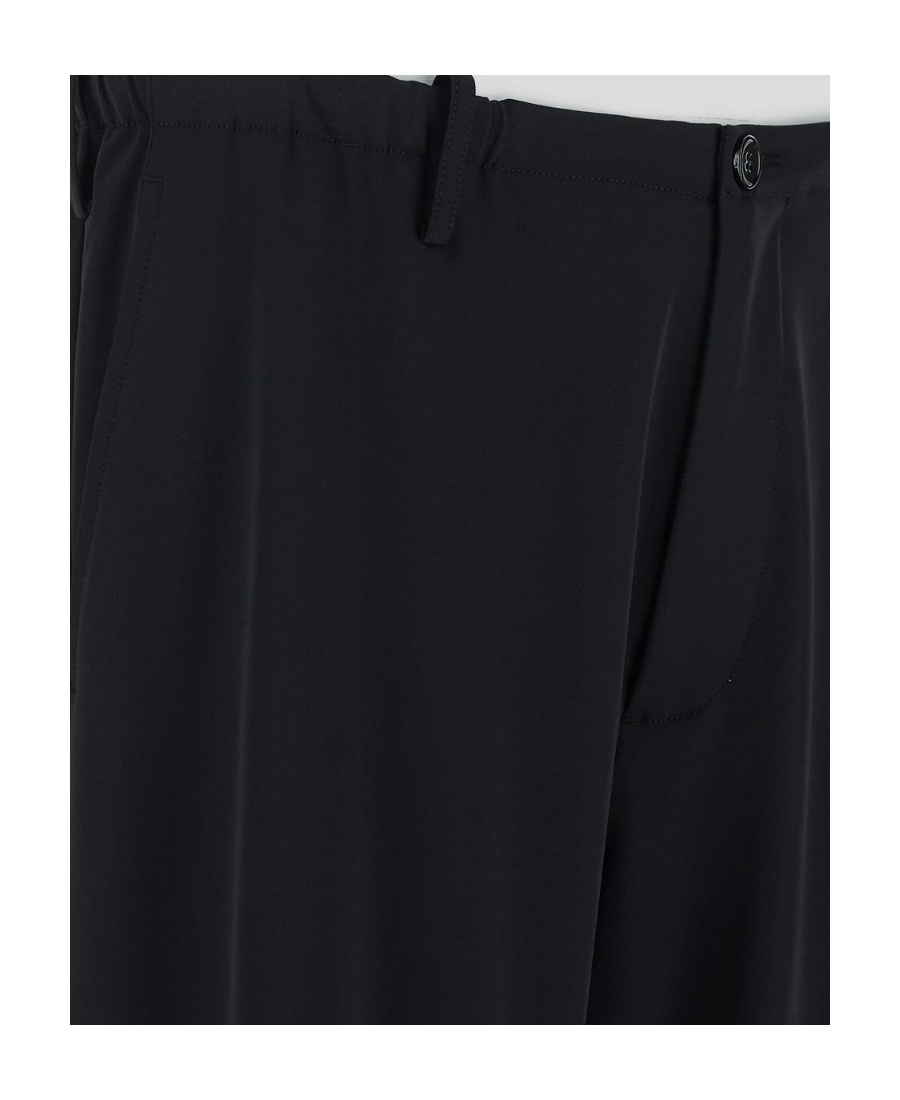 Mm6 Maison Margiela Twill Wide-leg Trousers In Black