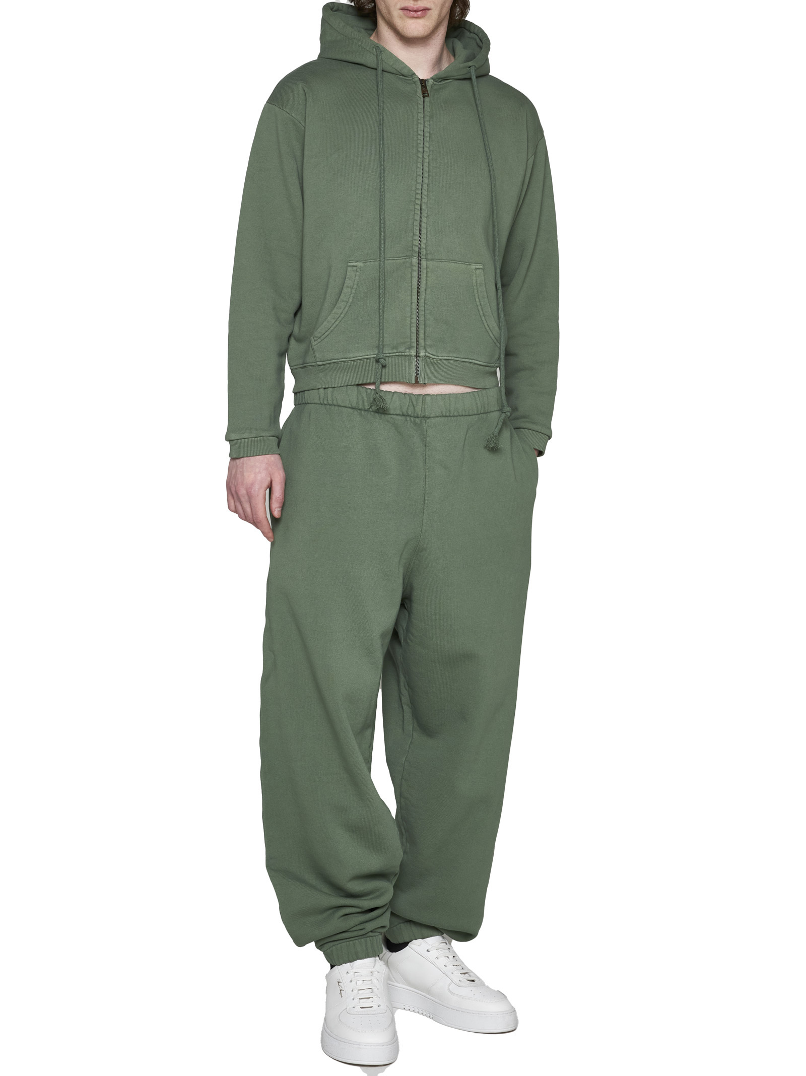 Shop Erl Tapered-leg Elasticated Waistband Track Pants In Green