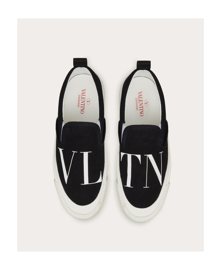 Valentino Vltn Slip-on Sneakers In White