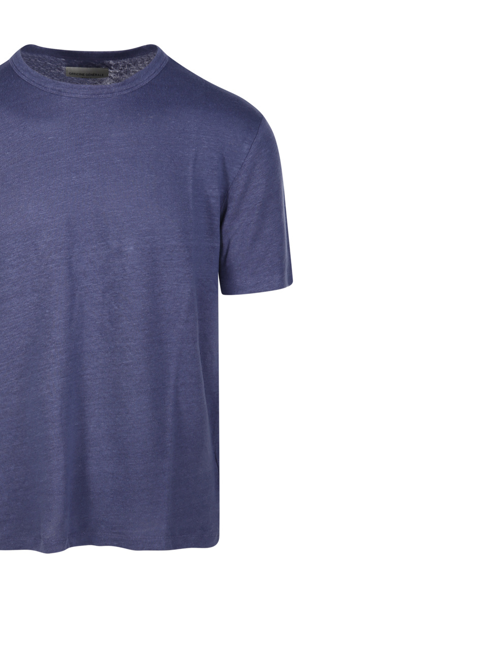 Shop Officine Generale Mélange Shortsleeved T-shirt In Blue