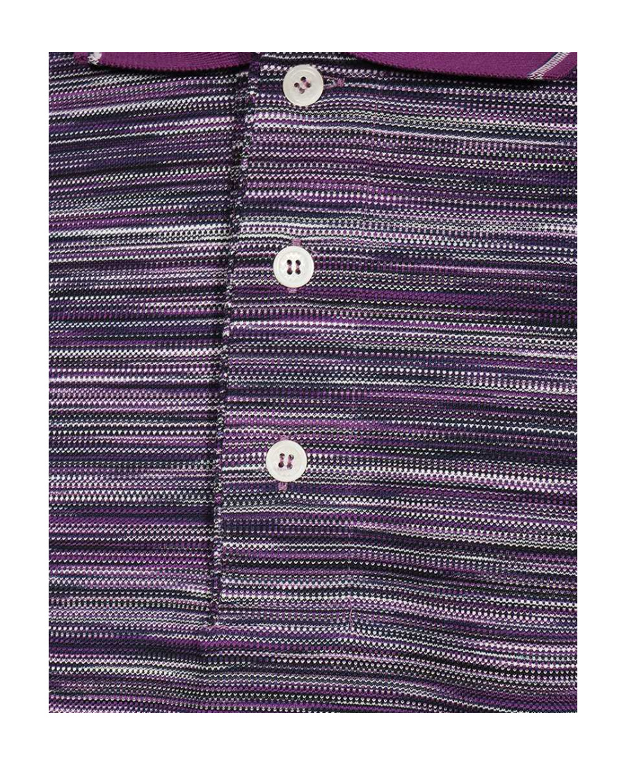 Missoni Short-sleeved Polo Shirt In Gray