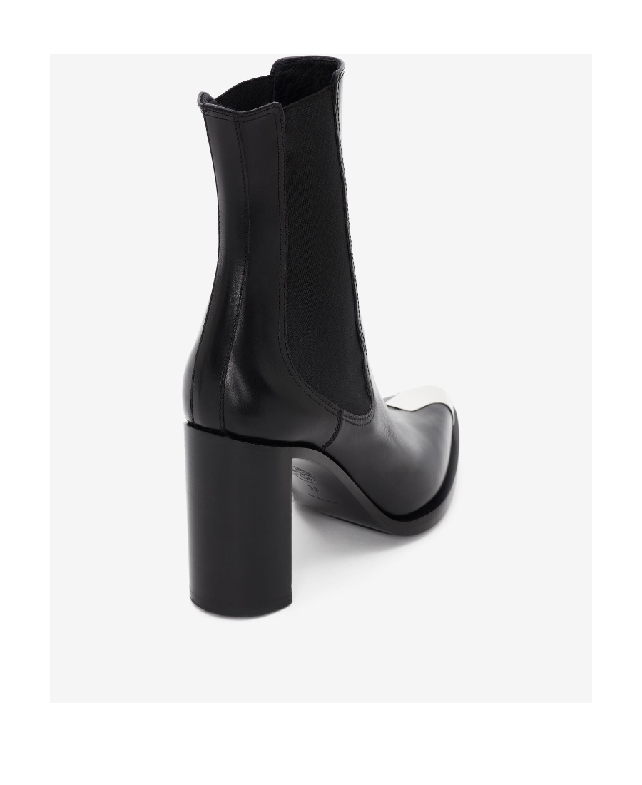 Alexander Mcqueen Alexander Mc Queen Punk 90mm Leather Chelsea Boots In Black