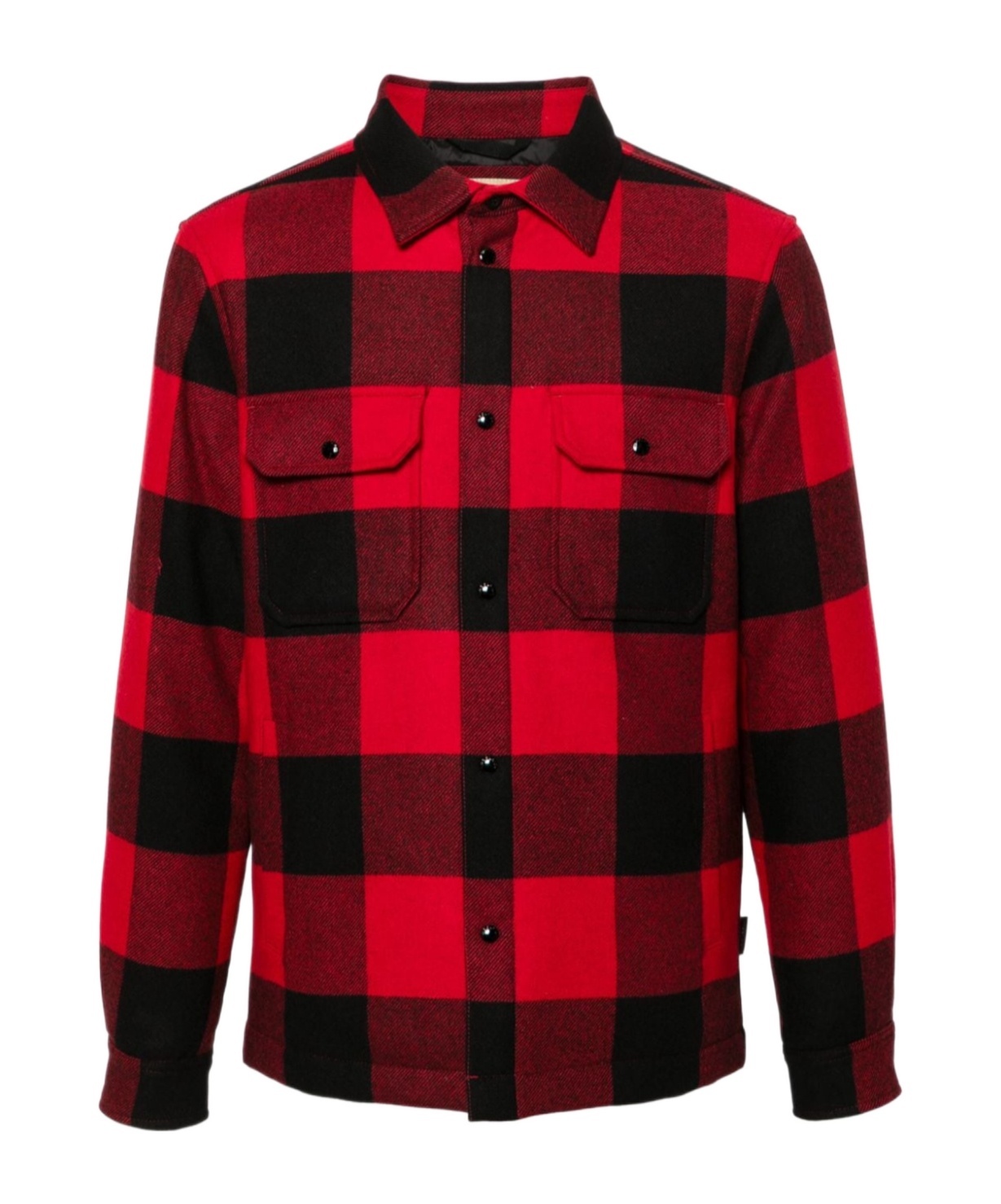 Woolrich Alaskan Wool Check Overshirt In Red