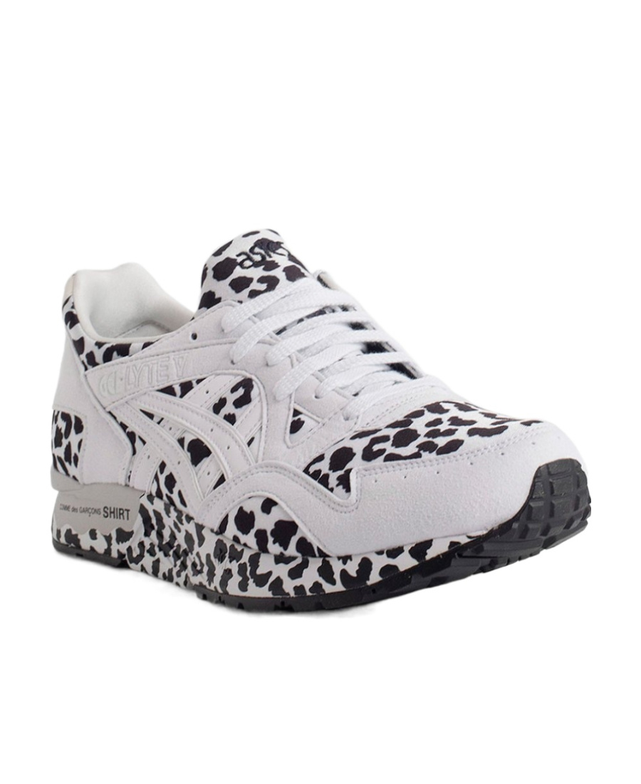 Comme Des Garçons X Asics Leopard-print Sneakers In Gray