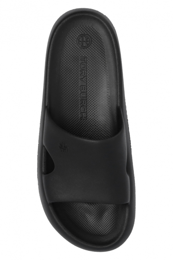 TORY BURCH OPEN-TOE CHUNKY SLIDES