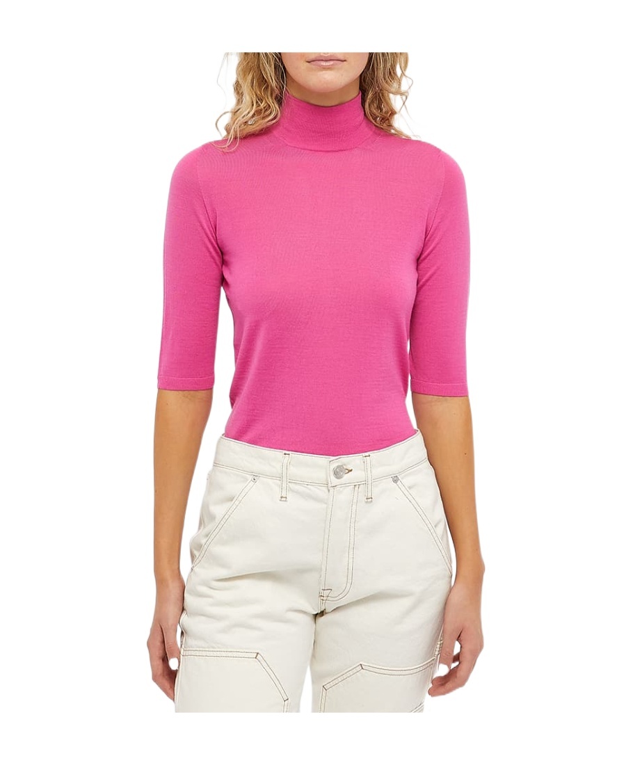 Max Mara High-necked Sweater In Pink