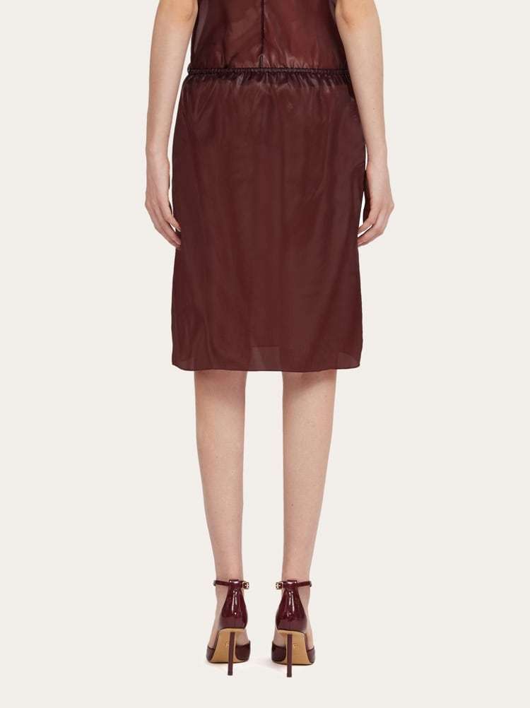 Shop Ferragamo Organza Short Skirt In Red