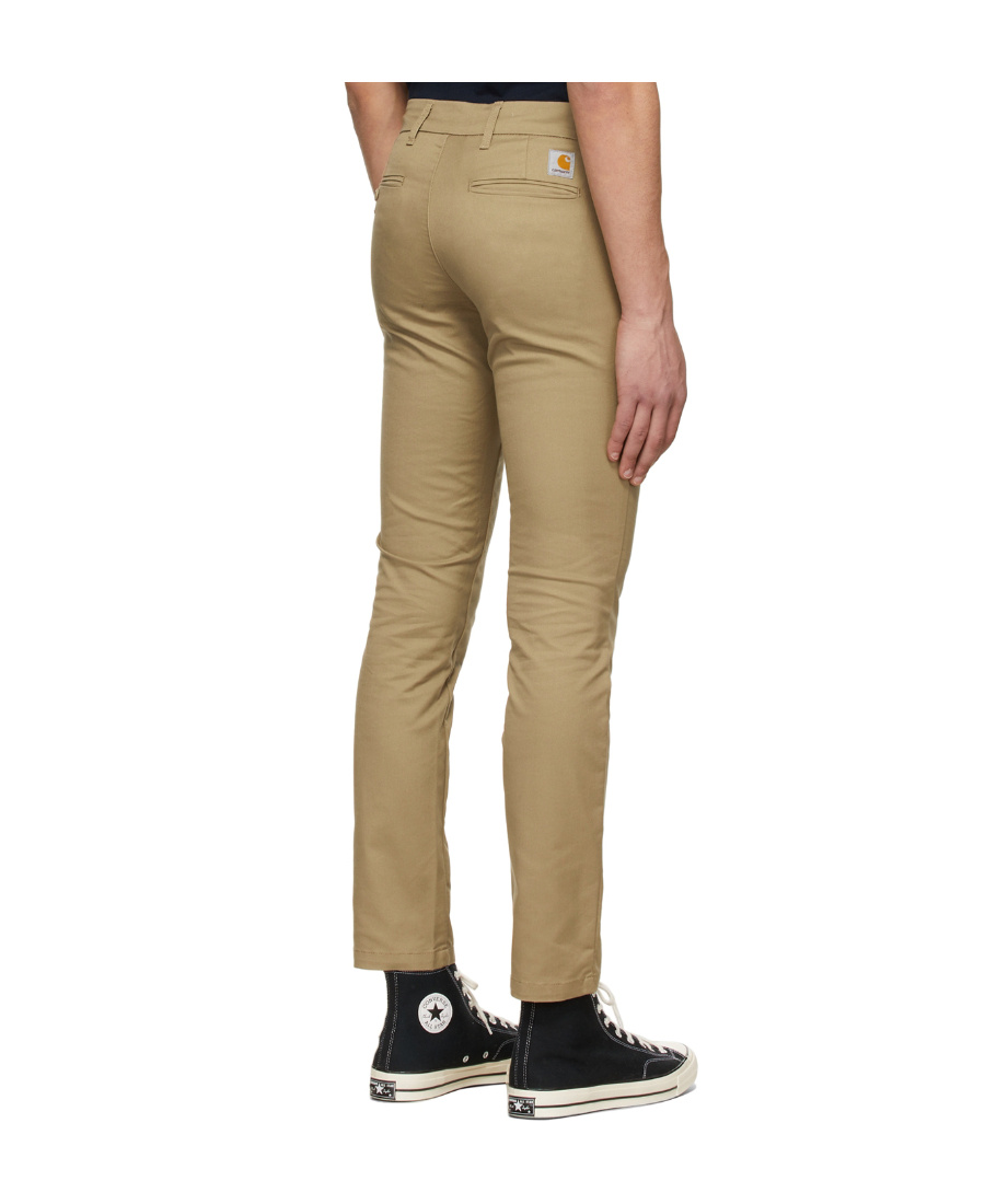 Carhartt Khaki Waist-loop Casual Pants In Brown