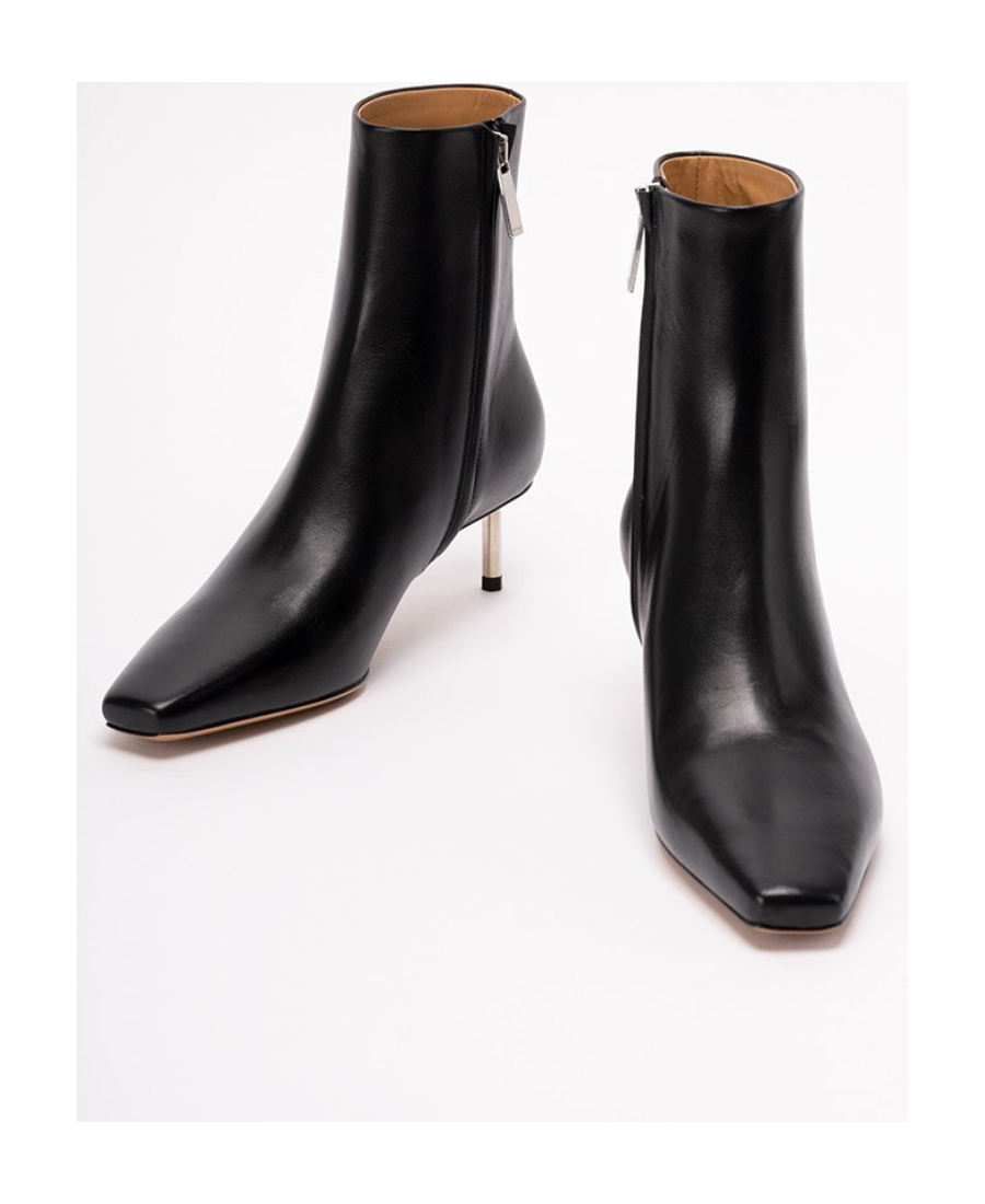 Off-white Allen 60mm Leather Ankle Boots In Black