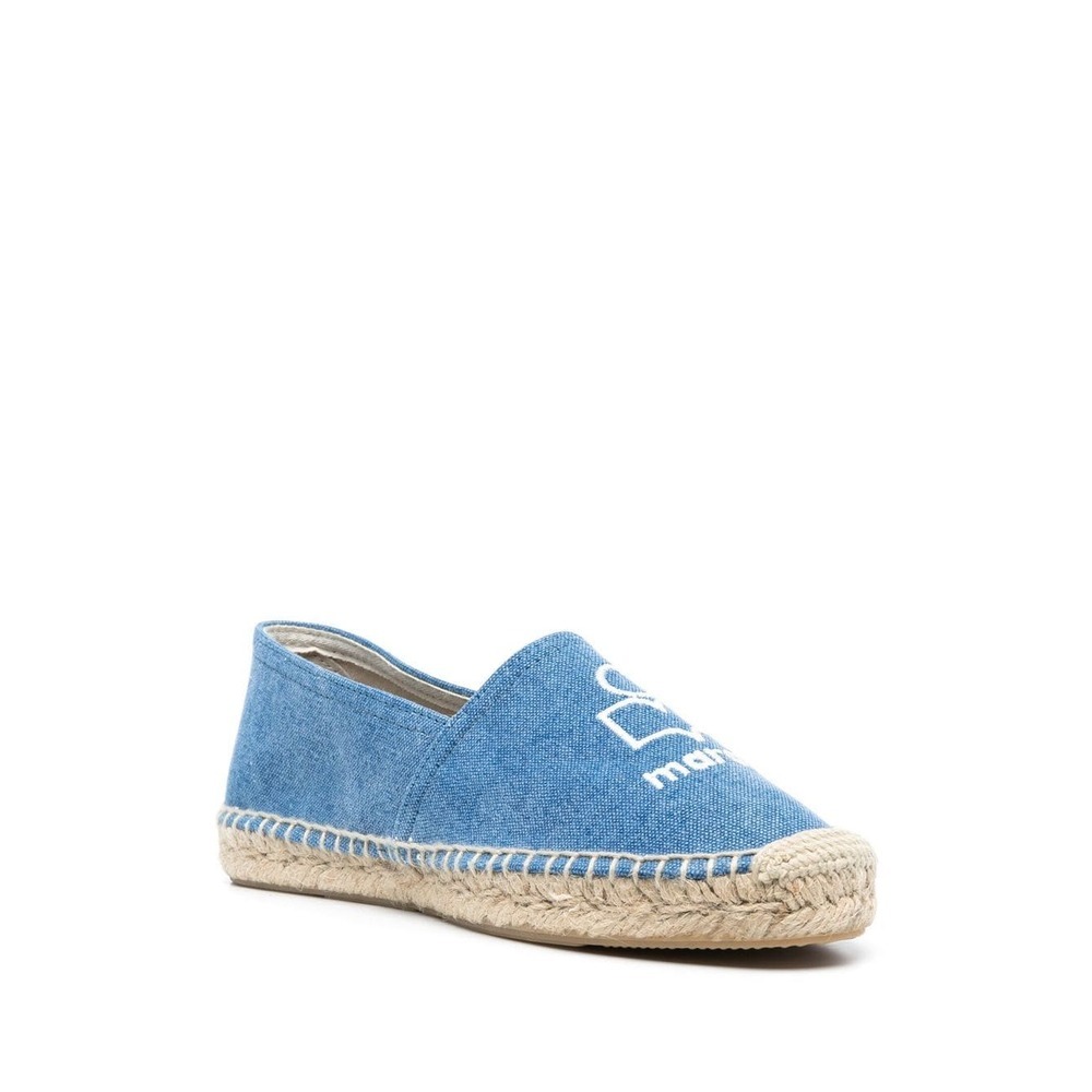 Isabel Marant Canae Logo-embroidered Espadrilles In Blue