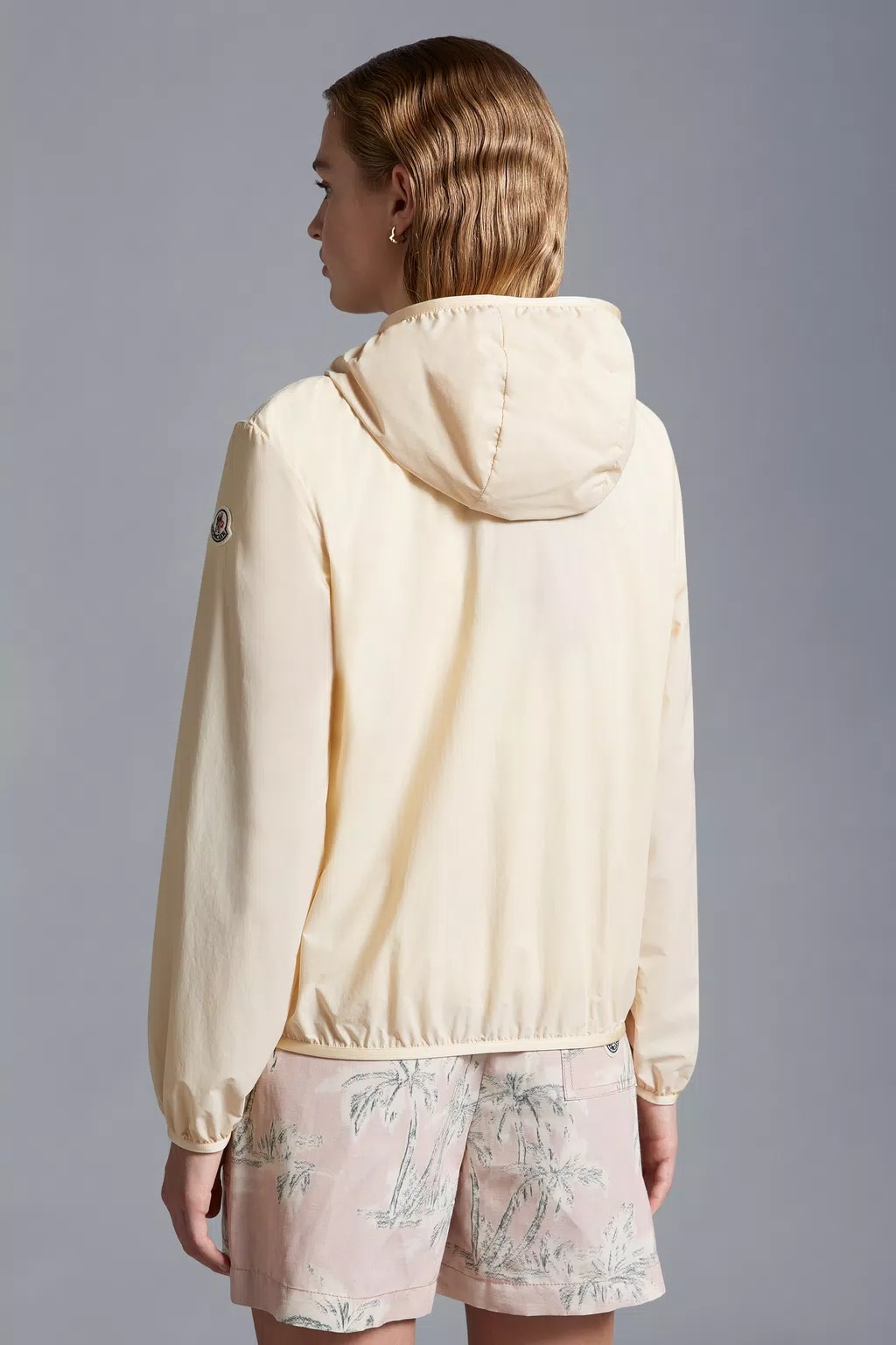 Moncler Fegeo Hooded Jacket White In Nude