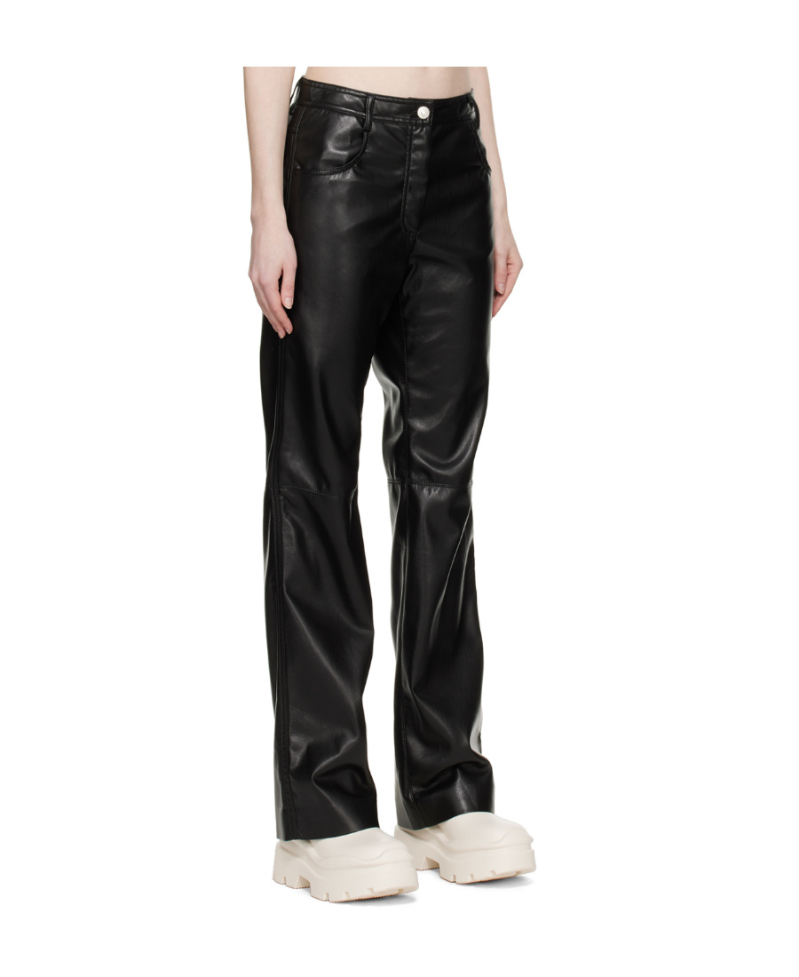 Msgm High-waisted Flared Trousers In Black