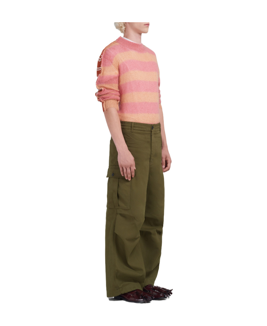 Marni Stripe-print Knit Jumper In Pink