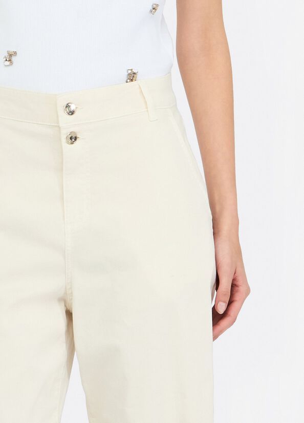 Liu •jo Jewel Button Jeans In White