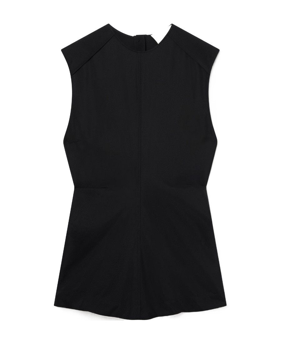 Studio Nicholson Garda Gathered Tank Top In Black