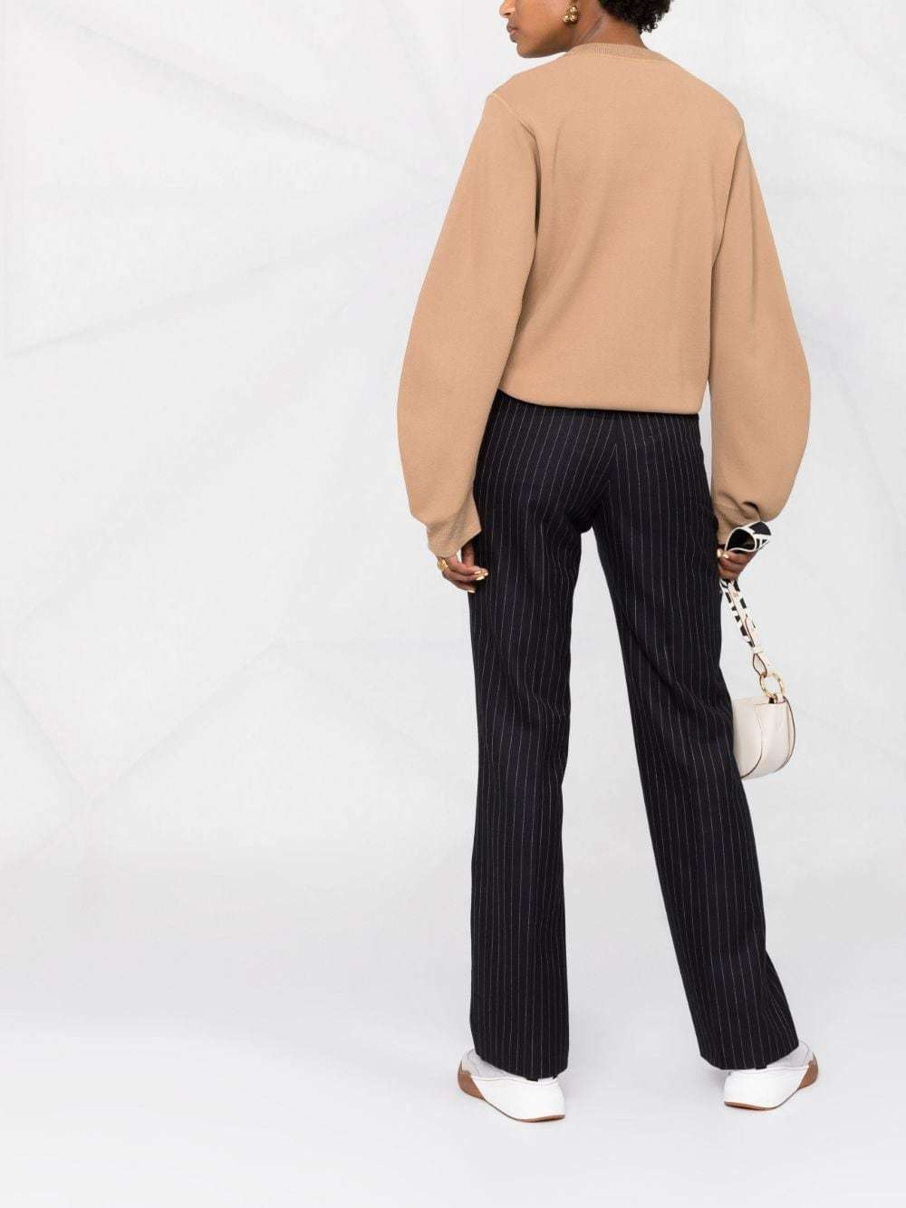 Stella Mccartney Compact-knit Jumper In Nude